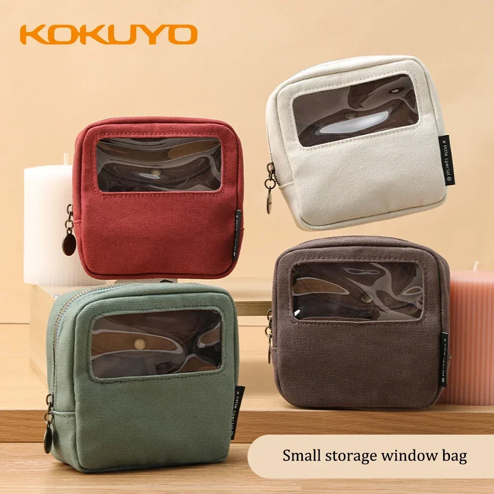KOKUYO 창문형 펜 가방, 작은 스페셜 시리즈, 연필 케이스, 화장품 가방, 연필 파우치, 학교 가방, 귀여운 문구, 1PC