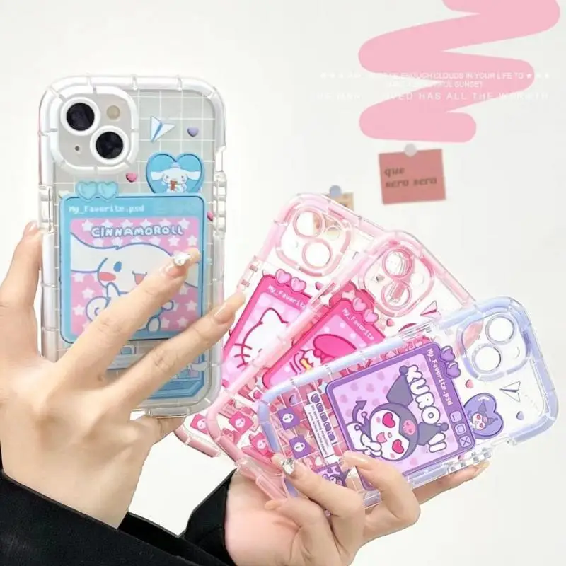 

Sanrio Hellokitty Kuromi Mymelody Cinnamoroll Luminous Iphone11 Suitable for IPhone 12/13 Pro Max Mobile Phone Case Xs Anti-fall