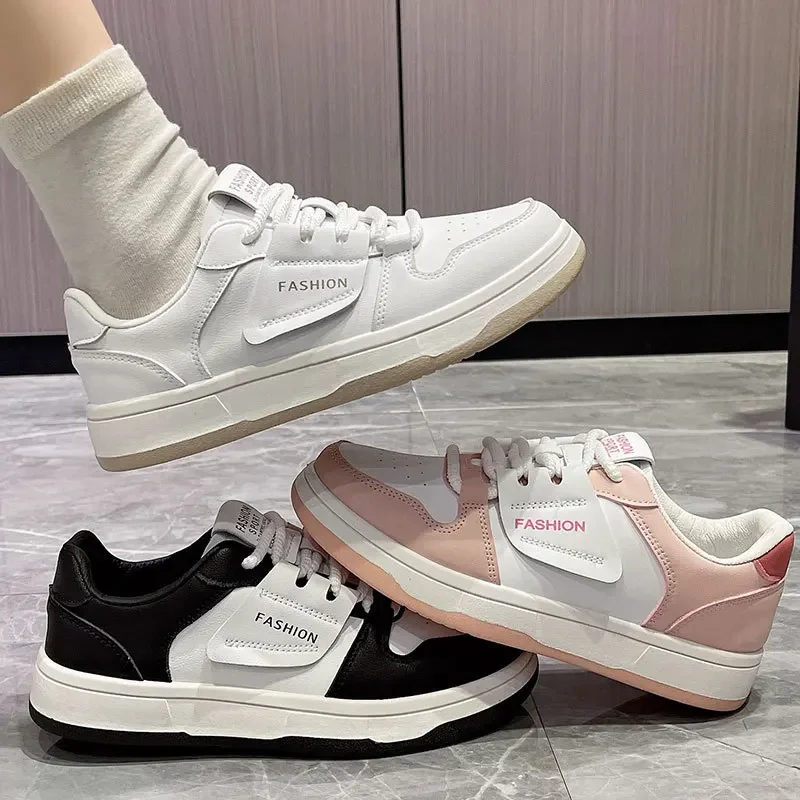 Trendy White Sneakers Unisex Casual Panda Design Spring Summer Versatile Student Couple Korean Style Rubber Bottom Shoes
