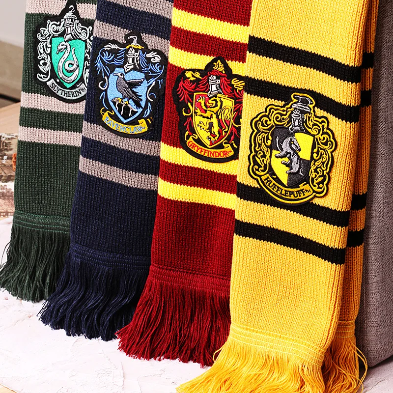 Harry Potter Scarf Slytherin Hogwarts University Badge Gryffindor Hermione Gift Ravenclaw Fashion Accessory