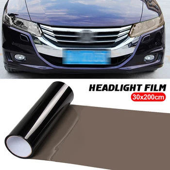 0.3x2M Pellicola in PVC per auto Tinta Faro Fanale posteriore Wrap Copertura Pellicola Foil Adesivo Copertura Pellicola blindata Gloss Trasparente Luce Nero Fumo