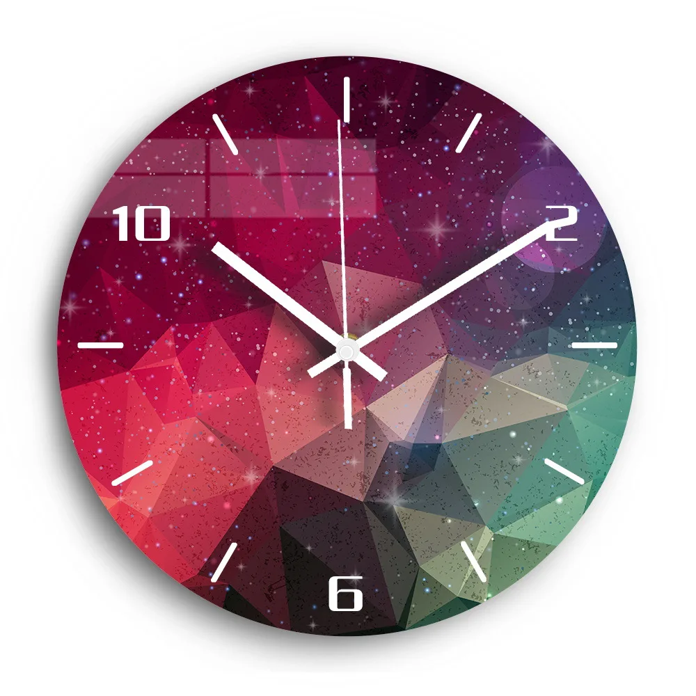 

Light Luxury Modern Wall Clock Mute Simple Acrylic Wall Clock Starry Sky Decororation Reloj De Pared Decorations For Home Room