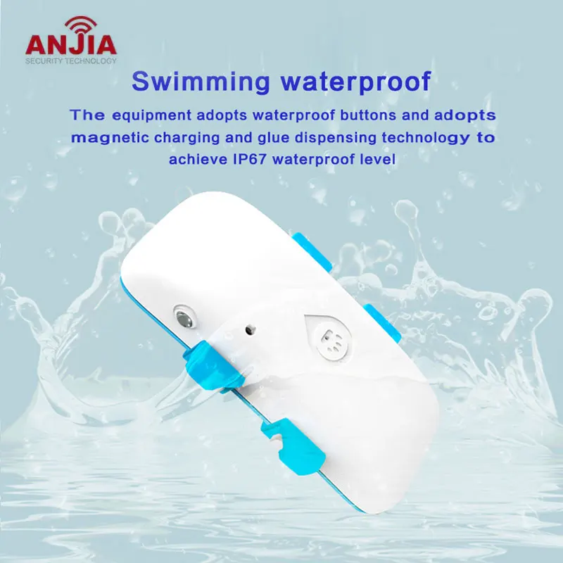 AnJia-Mini Pet GPS Tracker Monitor de Voz IP67 Imperme&aacute;vel, com aplicativo gratuito Localizador 4G 2G para C&atilde;o e Gato, P09