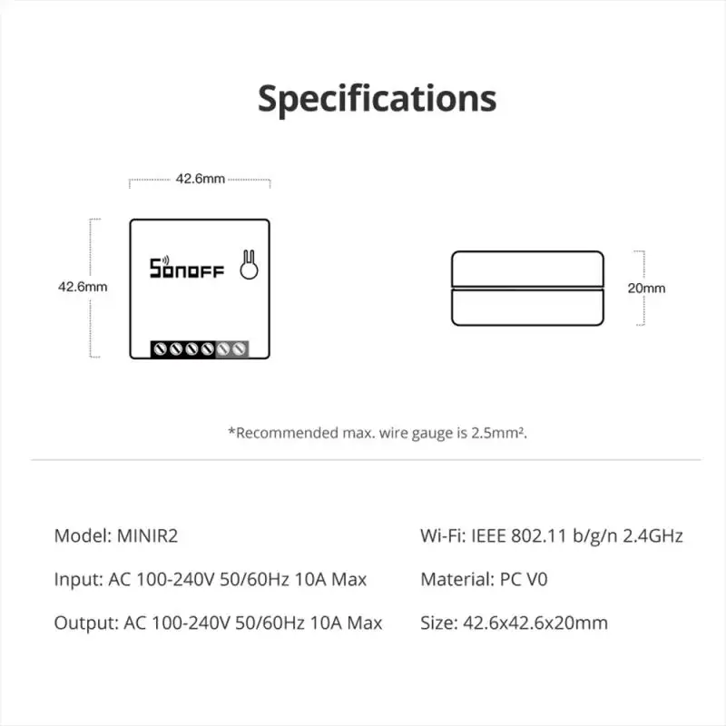 SONOFF MINI R2 WiFi Switch Two Way Control Light Switch Module Smart Home Automation Relay Breaker For eWeLink Alexa Google Home