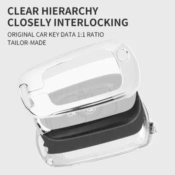 Custodia per chiave a scatto per auto in pelle metallica per Buick VERANO ENCORE GX GL6 2018 - 2020 per Opel Vauxhall Astra K Corsa Protector - Custodia per chiave a scatto per auto in pelle metallica per Buick VERANO ENCORE GX