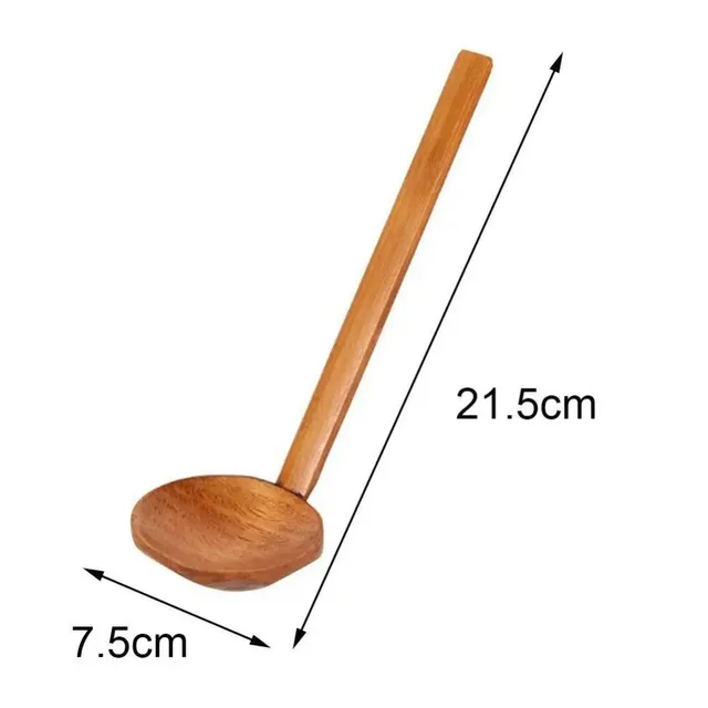 Cucchiaio in stile giapponese Mestolo per zuppa con manico lungo Cucchiaio da cucina Cucchiaio caldo Tartaruga Tavolo Strumenti per zuppa di ramen ה 6