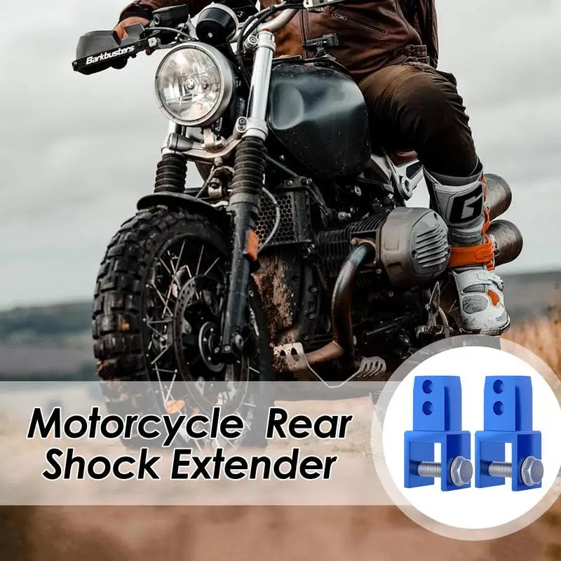 Motorcycle Rear Shock Extender 2pcs Motorcycle Front Shock Riser With Screw Front Shock Riser Height Extension Absorber Metal