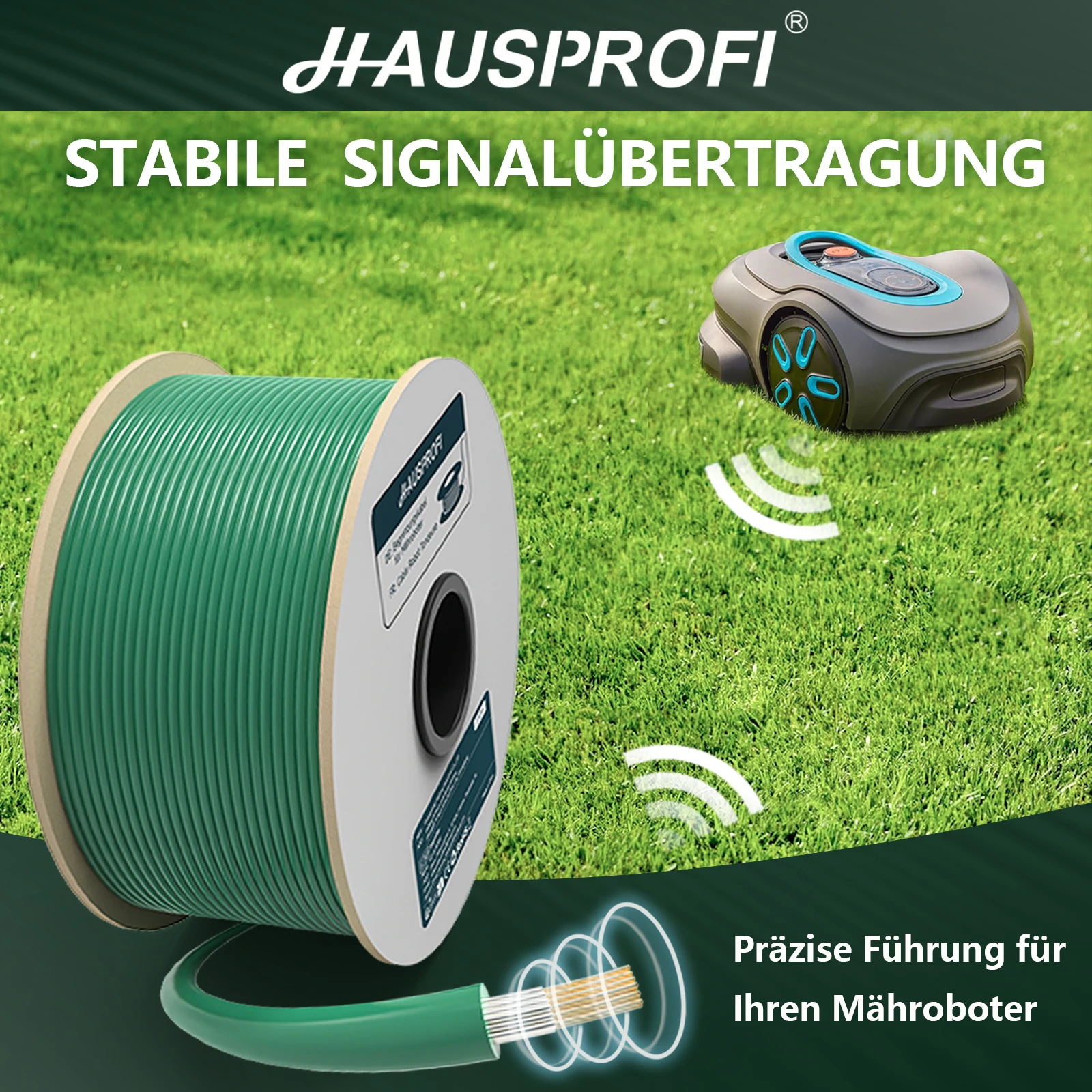 Câble de limitation universel pour robots tondeuse, câble métallique limité en cuivre étamé pour tous les robots tondeuse à gazon Ø2.7mm, 50m/150m/250m/500m