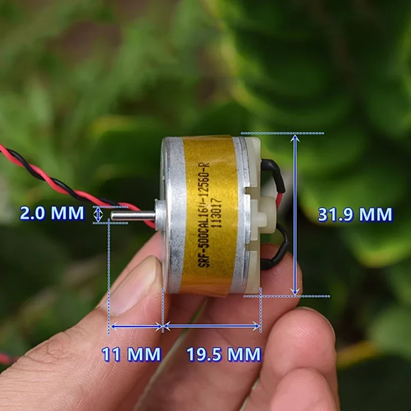 RF-500TB-12560 DC 6V-12V 5400RPM 마이크로 32mm 직경 원형 스핀들 모터 귀금속 브러시 DIY 스위퍼 로봇 향기 알람