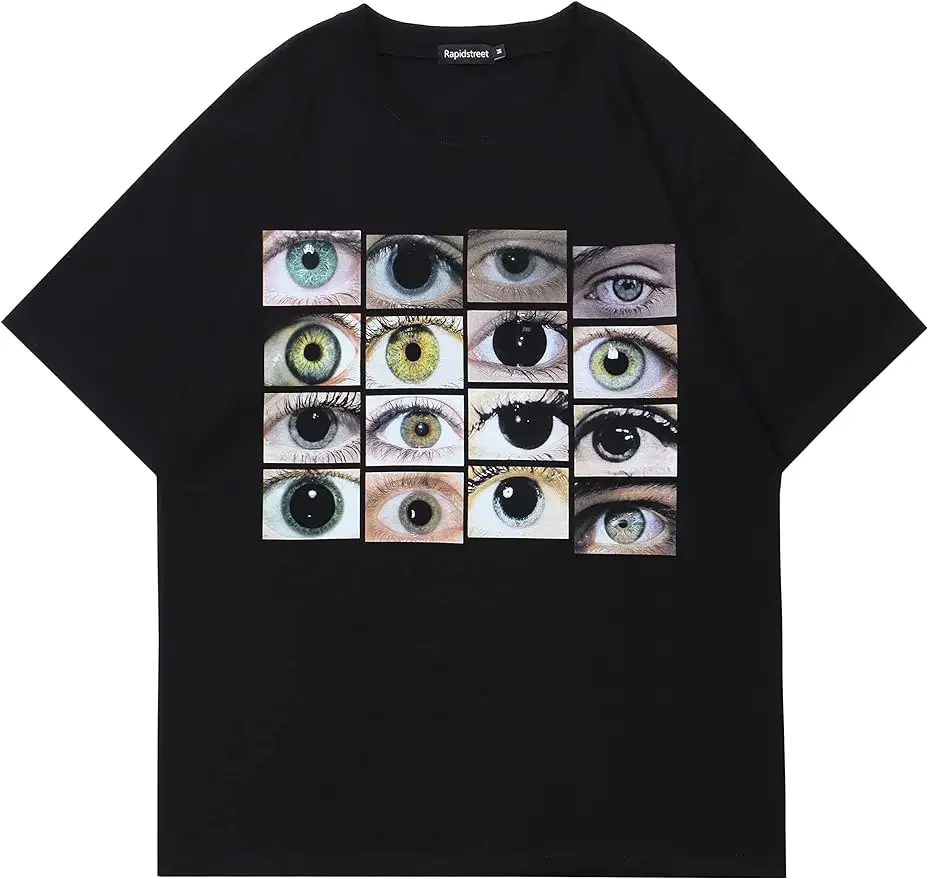 

Men's T-Shirt Eye Printed Hip Hop Streetwear Tee Shirt Graphic Summer Casual Breathable Short Sleeve
