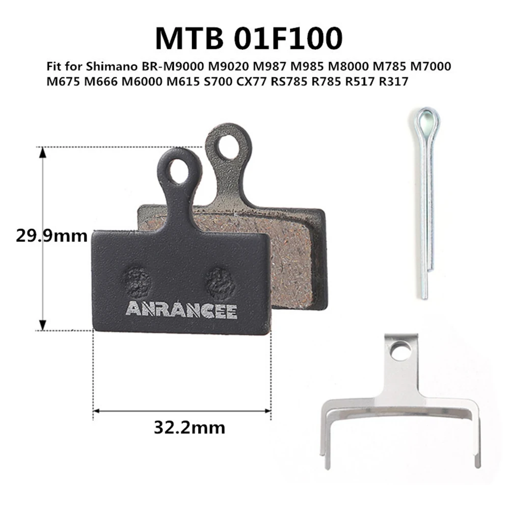 Metal Resin Disc Brake Pads Black ForShimano 01K100 MTB Road Bike Mountain Bicycle BR-C501 M575 M525 M495 M486