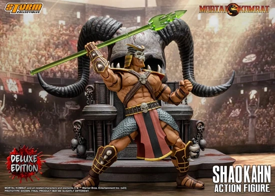 Boneco Action Figure Shao Kahn Resina 20cm Mortal Kombat – Geração Bit Games