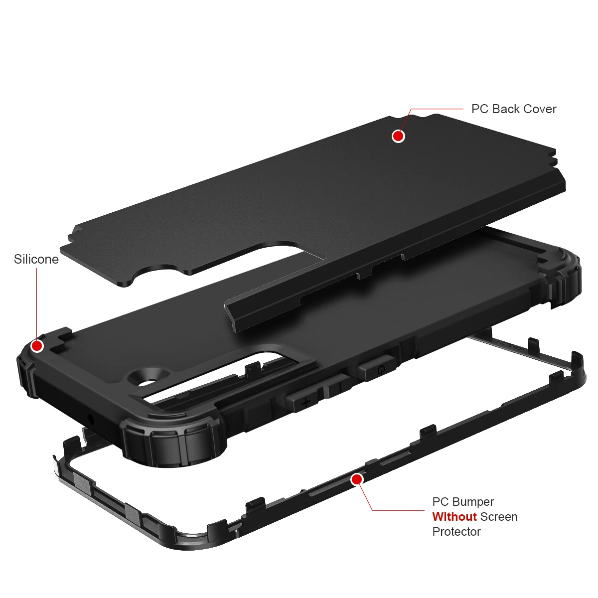 Heavy Duty Armor Rugged Case - Shockproof, Drop-Proof, Scratch-Resistant Tough Cover