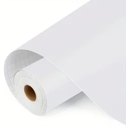Glossy 12 x 20FT Permanent Adhesive Vinyl Roll for Furniture and Wallpaper (Matte White)