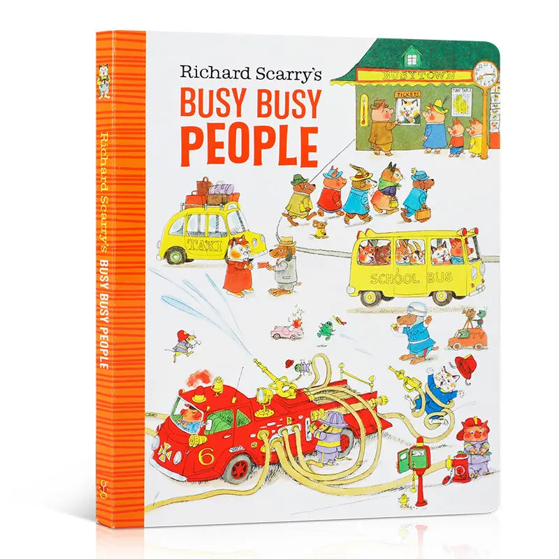 

MiluMilu English Original Richard Scarrys Busy People In Towns 4-8 Children's Enlightenment Cognitive Picture