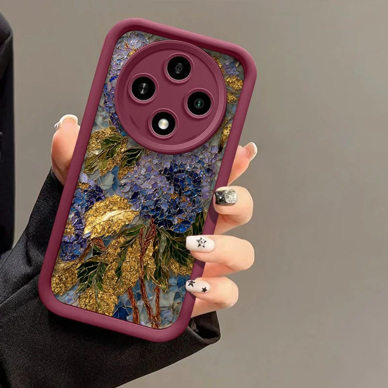 Creative Blue Hydrangea Floral Soft Phone Case