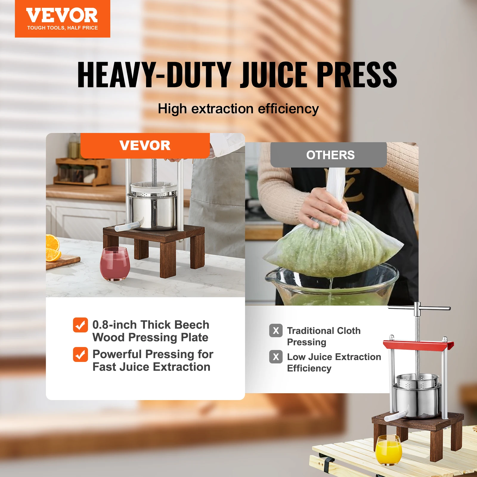 Manual juicer 2L Orange Juicer Extractor Stainless Steel Household Manual Squeezer Fruit Tincture Wine Olive Pressing Kitchen Machine manual juicer