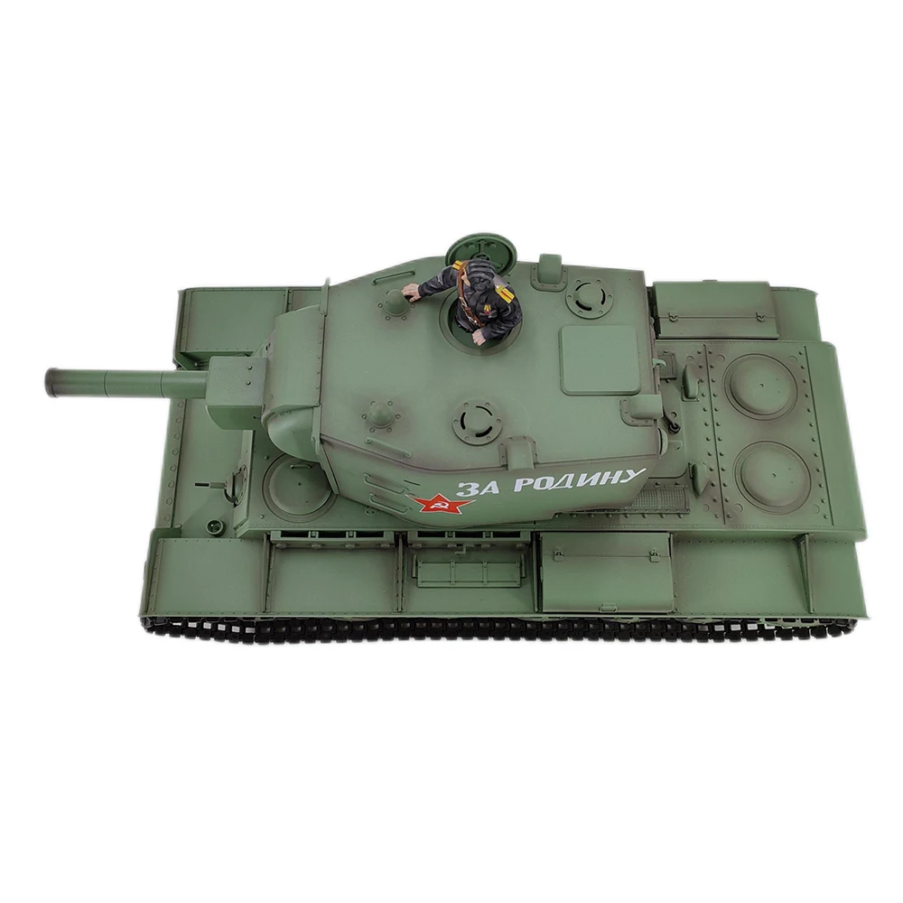 Coolbank Henglong 3949-1 1:16 체중계 러시아 KV-2 메인 배틀 탱크 모델, 리모컨 RC 탱크, 소년 14 + 군용 차량 장난감