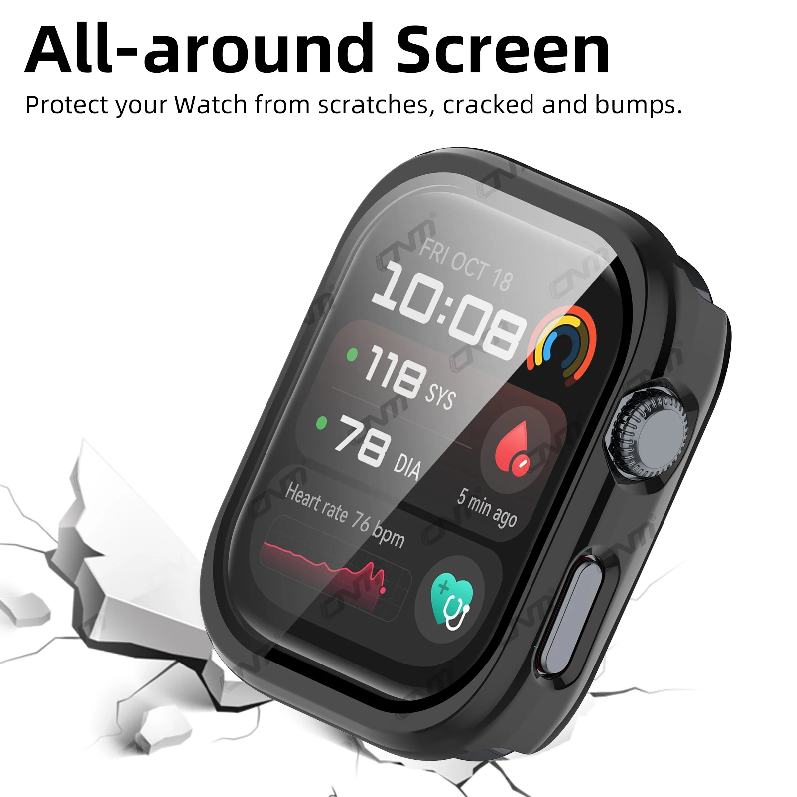 Durable Tempered Glass Screen Protector & Hard PC Bumper Case
