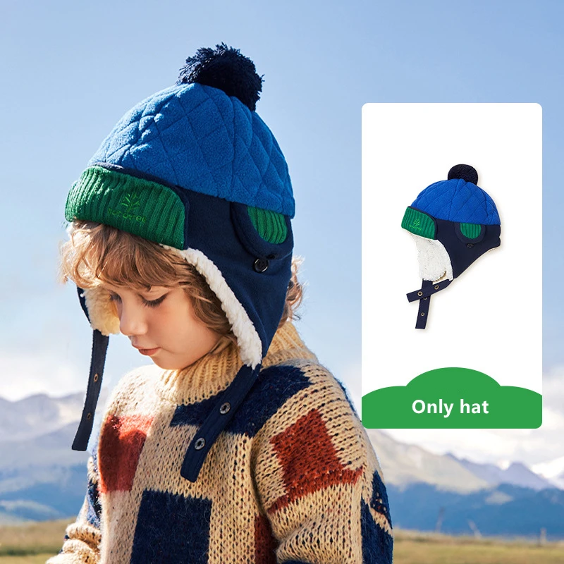 Warm Children Hat Scarf Gloves Set Autumn Winter Kids Ear Protection Warm Cap Boy Girl Soft Windproof Thickened Velvet Hats
