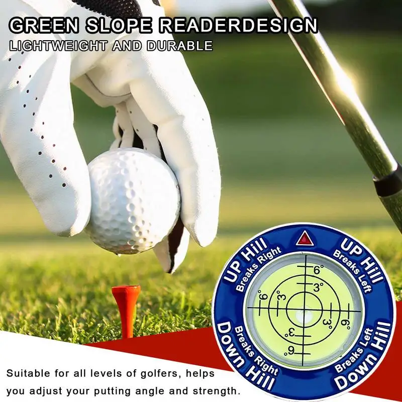 Golf Putt Green Reader Horizontal Bubble Golf Training Green Reader On-Course Precise Reading Aid Portable Accessorie