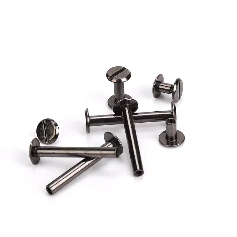 5/6/8/10mm Metal Leather Craft Solid Nail Bolt Bookkeeping Round Head Screws Strap Rivets Screw for Luggage Craft Clothes 10Sets metal rivets belt strap rivets leather rivets