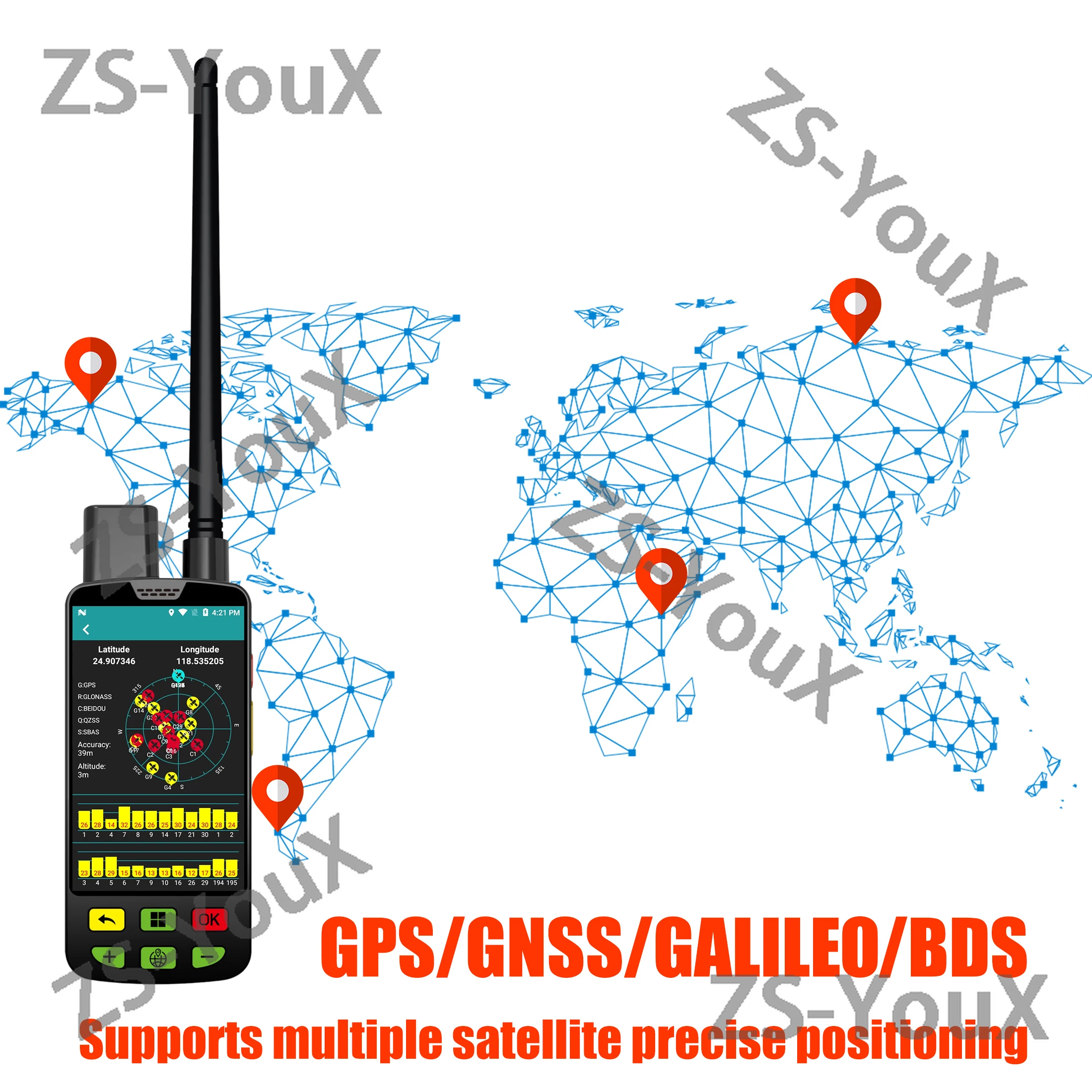 고품질 고급 프로 GPS 개목걸이(트래커 포함)