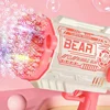 Automatic Bubble Gun Children Holding 80 Hole Light Bazooka Oversized Toy Bubble Machine Toy Bubble Gun 6
