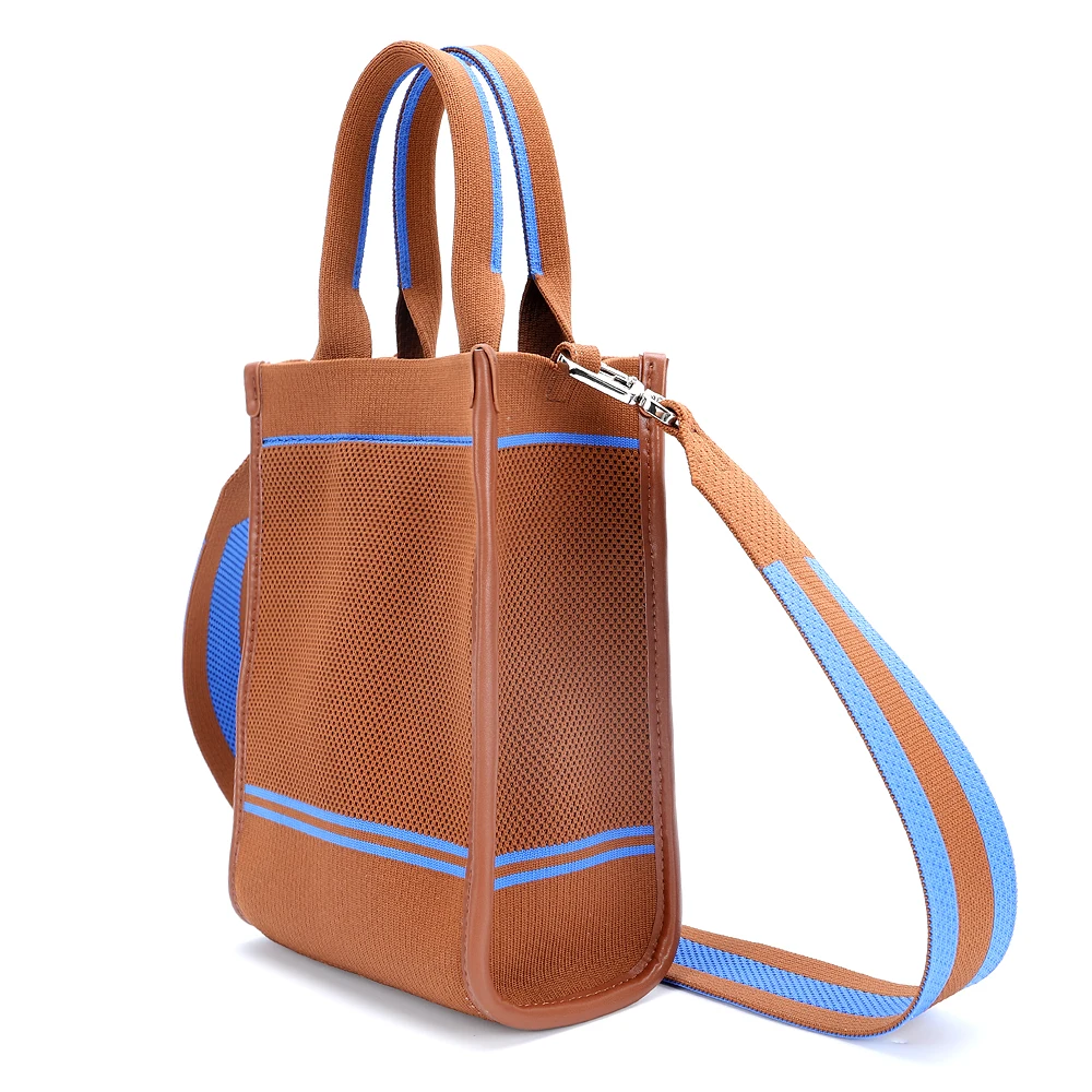 

Italian design classic fashion knitting Shopping Travel Large capacity Tote bag Women's single shoulder hand crossbody bag Free