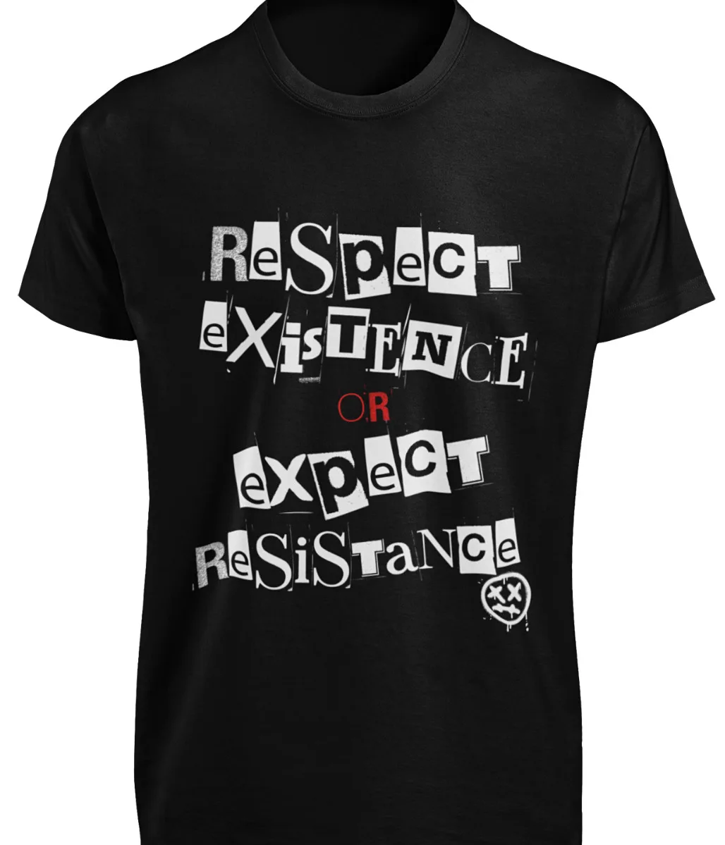 Женская футболка с длинным или коротким рукавом, с уважением, существование или ожидание сопротивления