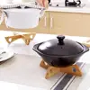 Bamboo Detachable Cross Tray Rack Mat Kitchen Pan Pot Pad Anti-hot Steaming Placemat Cooling Dish Holder Gadget 2
