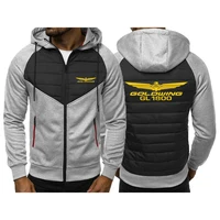 2025 printemps et automne homme Cardigan manteau à glissière veste Goldwing GL1800 japon motos Logo imprimé quotidien Simple Style sweats à capuche 1