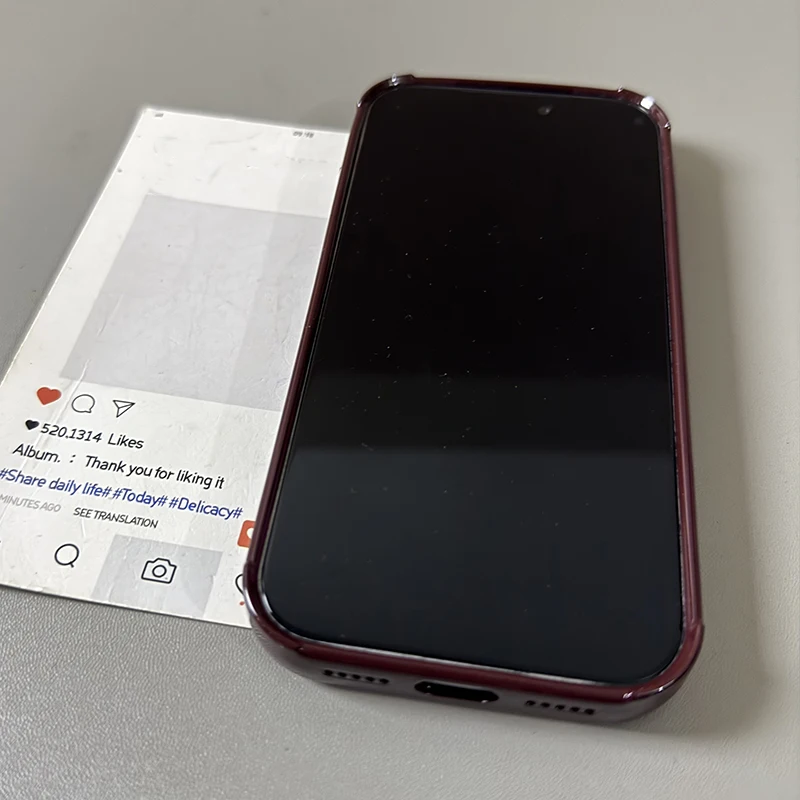 Elegant 3D Glossy Wine Red Wavy Texture Phone Case
