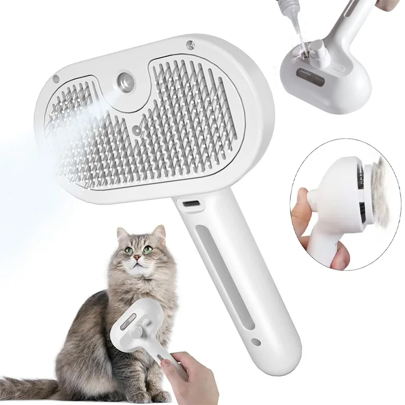 Ångborste för hund och katt elektrisk massageborste för päls_voghion.com
