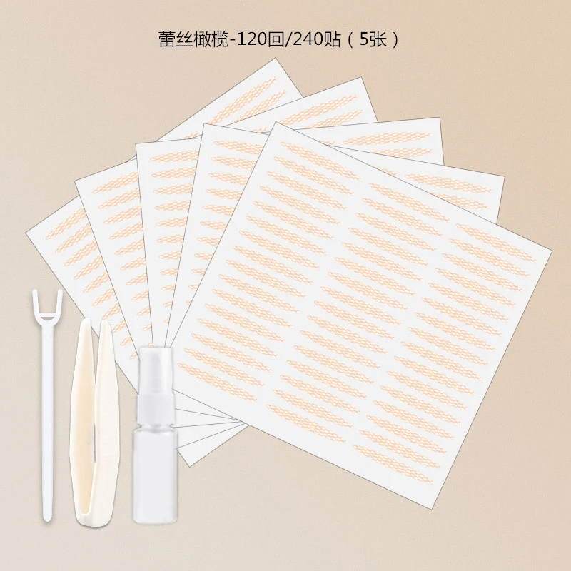 Double Fold Eyelid Tape KLINA 72-240 Pairs Double Fold Eyelid Tape Sticker Decal Clear Beige Stripe Self-adhesive Natural Eye Makeup Make Up With Tool