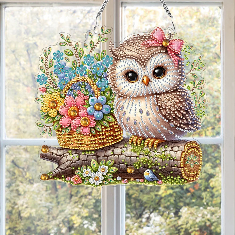 Acrylic Animal Shoes Flower 5D DIY Diamond Painting Dots Pendant Rhinestone Diamond Art Window Pendants for Garden Window Decor diamond painting diamond art painting kit diamond painting set
