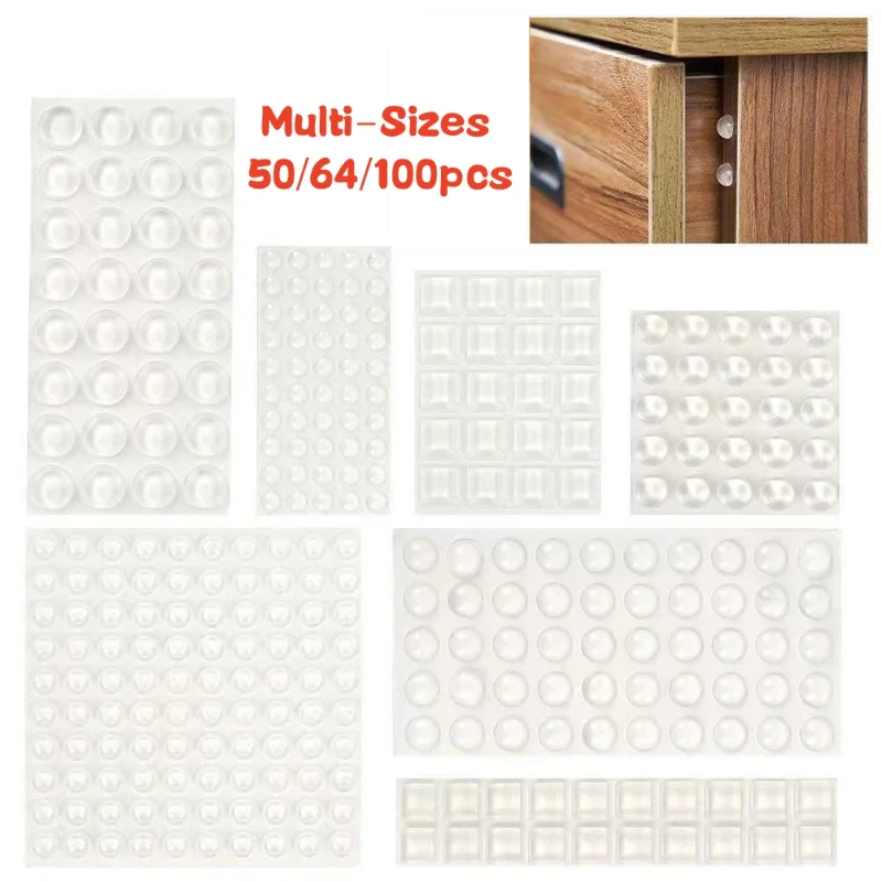 Silicone Cabinet Bumpers Rubber Damper er Shockproof Furniture Pad Cushion Self Adhesive Door Handle Stopper Wall Protector door stopper silicone door stopper door stopper bumpers silicone rubber bumpers