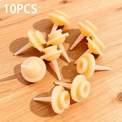 Pet Silicone Nipples for Feeding, Water, and Deworming - Pack of 10 (Yellow  M   10pcs)
