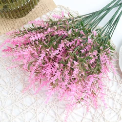 Artificial Lavender Bouquet - 35cm Decorative Floral Arrangement - 3Bundles (Pink)