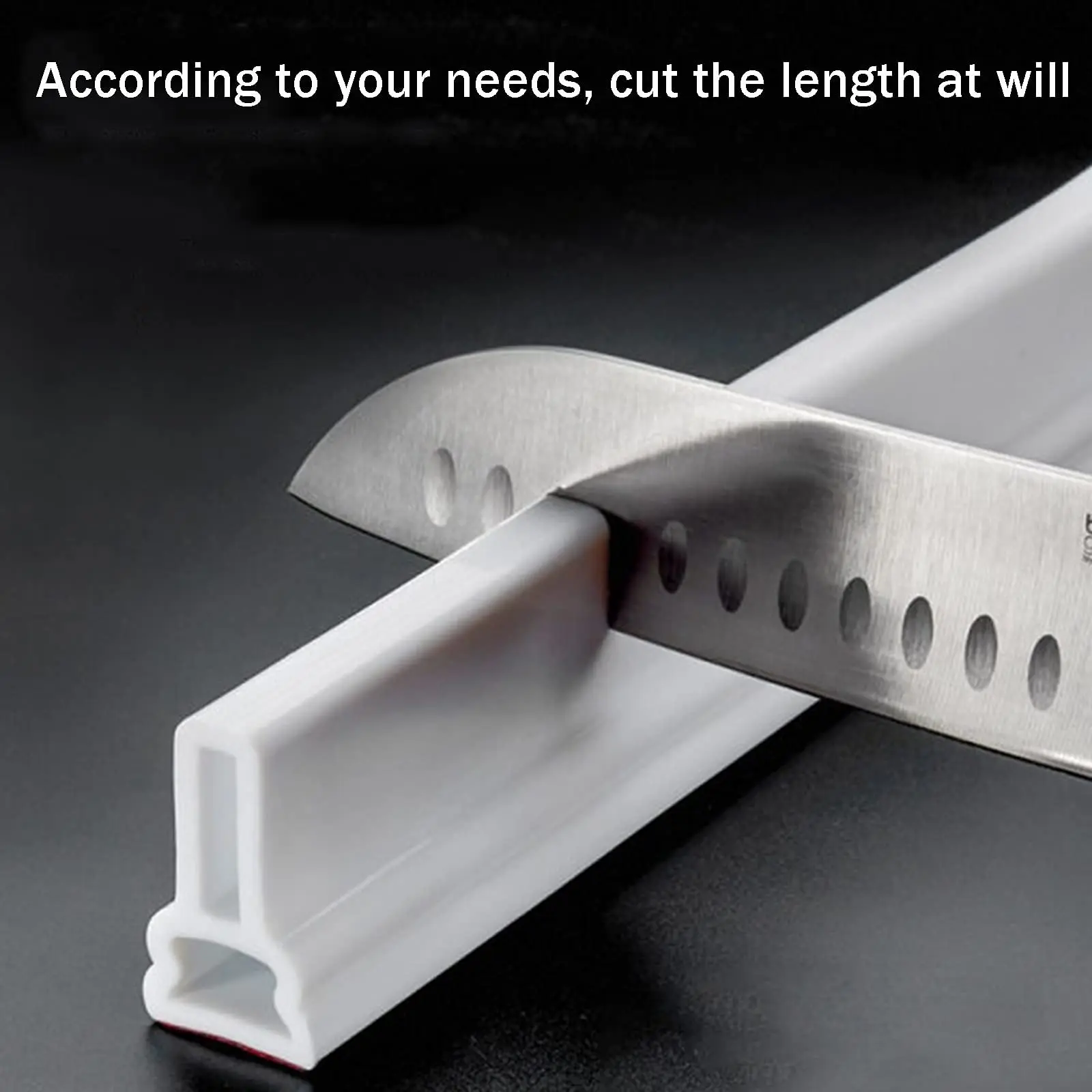 Description Picture 3 of itemSelf-Adhesive Silicone Bathroom Water Stopper Water Retaining Strip Bendable Bathroom Door Washing Machine Shower Dam Barrier