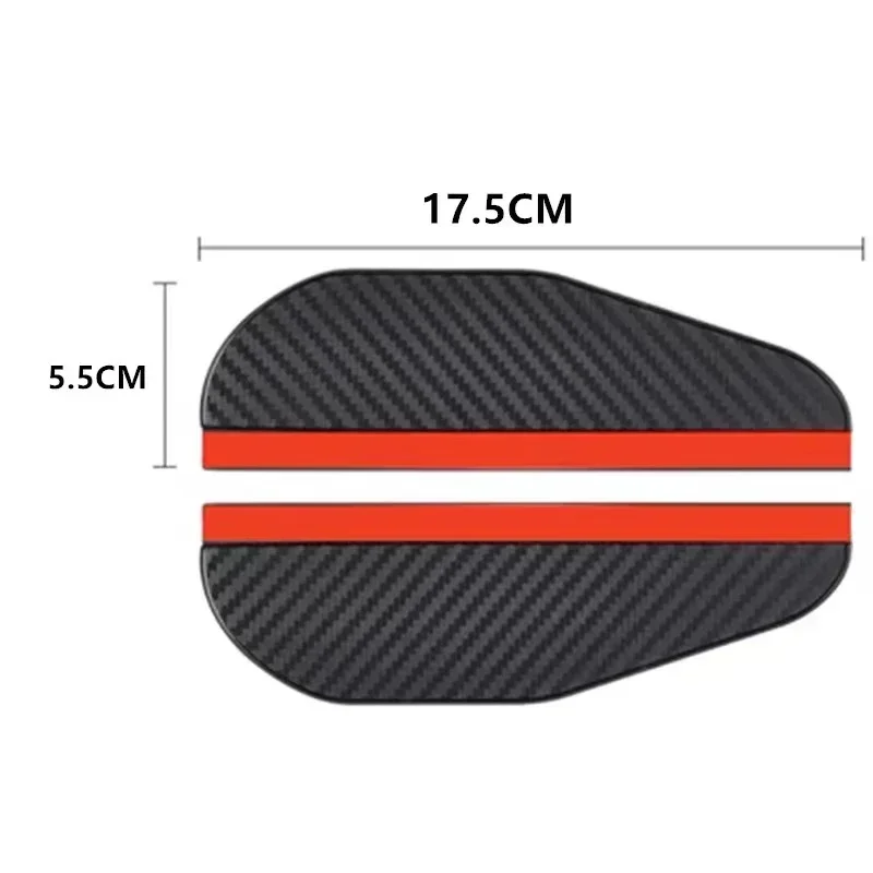 2Pcs Carbon Fiber Car Rearview Mirror Eyebrow Rain Cover For Peugeot 406 407 408 508 2008 3008 4007 5008 RCZ Car Accessories Rearview Mirror Rain Shield