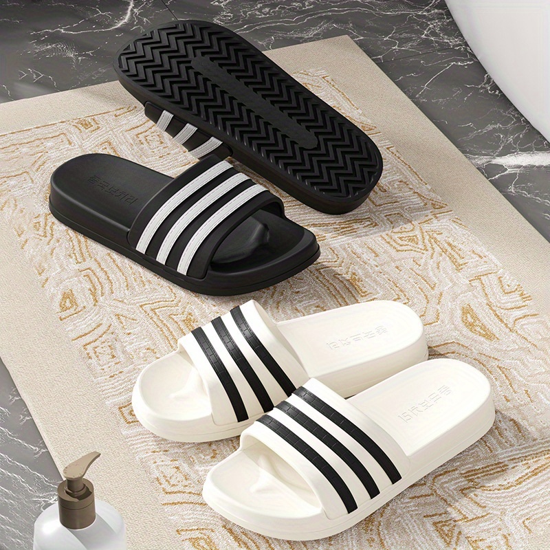 Cold Slippers for Women in Summer Fashionable Outerwear for Couples Thick Soled Non Slip One Line Mop Bathroom Slippers