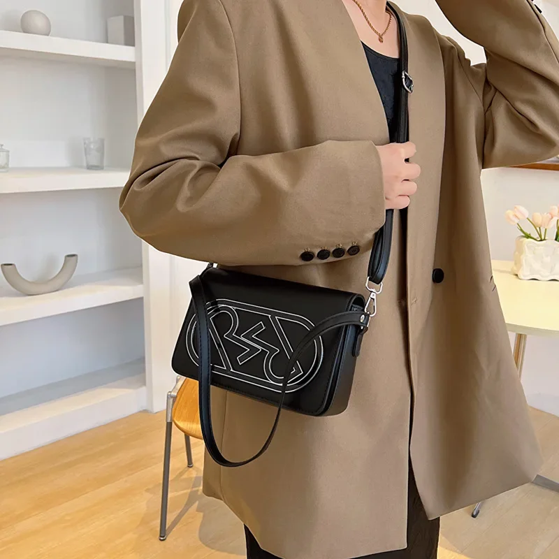 

Fashion Chic Handbags For Women 2023 Trend New In Pu Leather Letters Shoulder Bag Versatile Casual Crossbody Bag Free Shipping