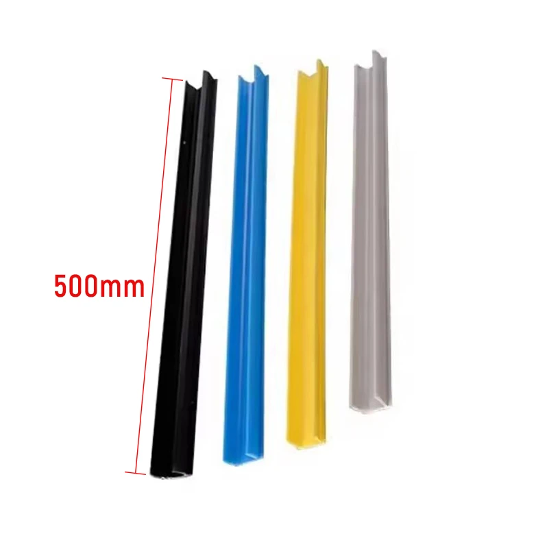 6mm/8mm/10mm Hard Slot Aluminum Profile Cover 500mm Length Flat Seal Panel Holder for 20/30/40/45 Series EU Aluminum Profile 20Pcs