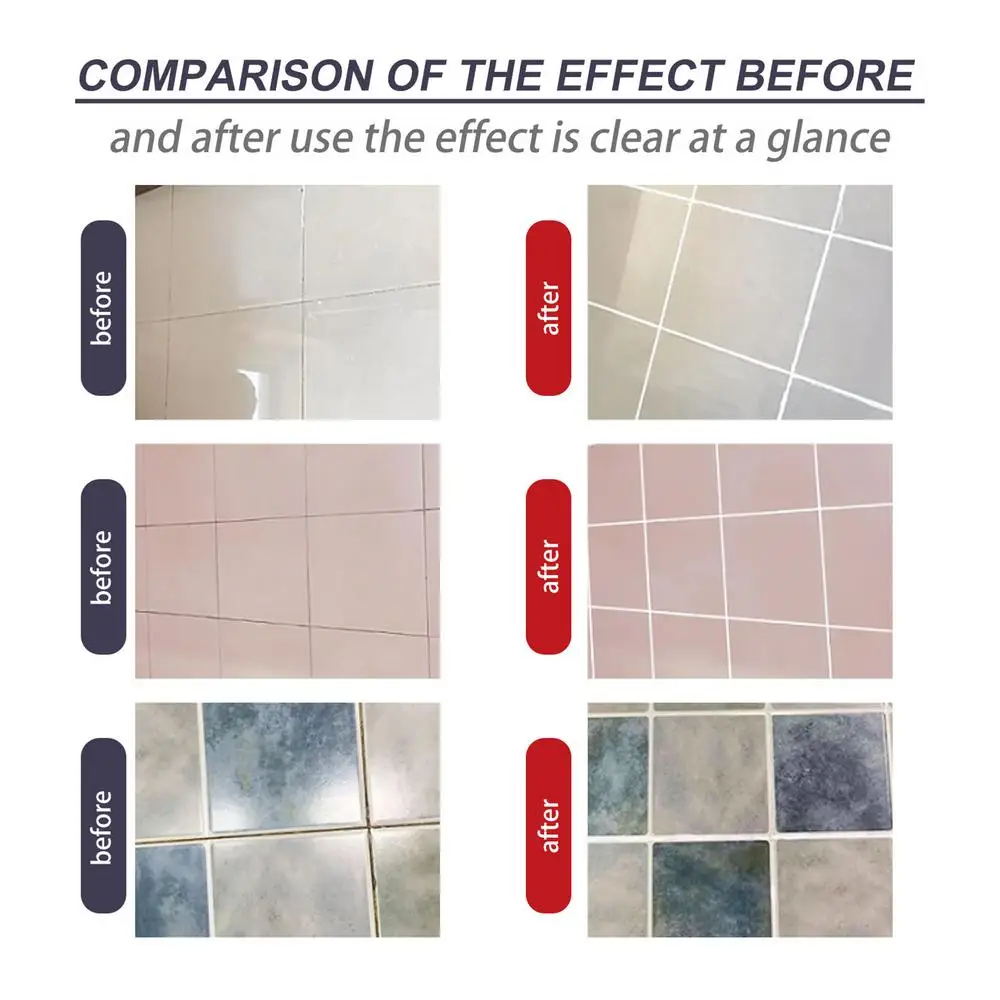 Description Picture 6 of itemGrout Filler Tube Repair Kit Grout Paint Tile Filler Waterproof Tile Grout Filler Tubes Grout Tiling Tile Reviver Repair For