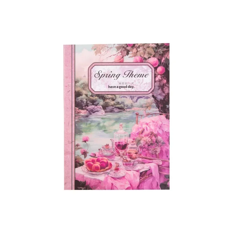 30Sheets Material Book Four Seasons Flower Base Decoration Spring Handbook DIY Scrapbooking cut Writing 140*100MM 4