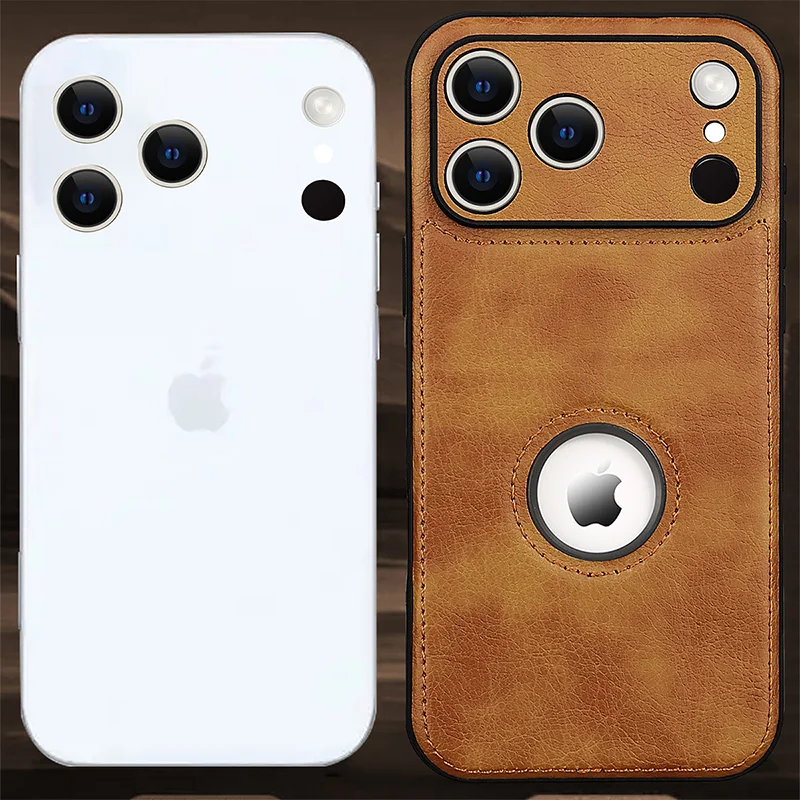 Luxury Fashion Leather Case with Air Shockproof and Premium Camera Lens Protection