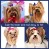 20pcs Cute Pet Dog Hair Bows Solid Grooming Bows with Rubber Band Gifts for Small Dogs Hand-made Headwear Dog Supplies 3