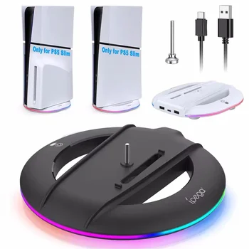 Supporto per console con supporto verticale per disco console PS5 Slim e supporto base digitale sostitutivo per console Slim Playstation 5