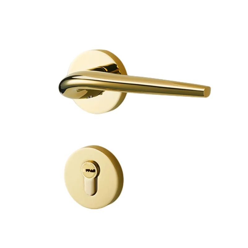 

Дверной замок для спальни, черная деревянная ручка, золотой замок с разрезом, бесшумный Магнитный всасывающий дверной замок